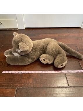 Carousel by Guy Plush Lion Cub Cat Stuffed Animal Laying Down Tags Vintage 1980s